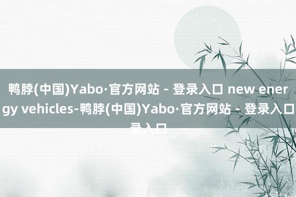 鸭脖(中国)Yabo·官方网站 - 登录入口 new energy vehicles-鸭脖(中国)Yabo·官方网站 - 登录入口