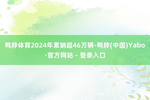 鸭脖体育2024年累销超46万辆-鸭脖(中国)Yabo·官方网站 - 登录入口