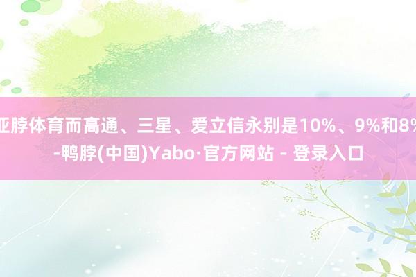 亚脖体育而高通、三星、爱立信永别是10%、9%和8%-鸭脖(中国)Yabo·官方网站 - 登录入口