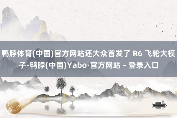 鸭脖体育(中国)官方网站还大众首发了 R6 飞轮大模子-鸭脖(中国)Yabo·官方网站 - 登录入口
