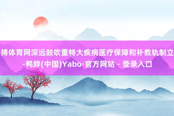 亚搏体育网深远鼓吹重特大疾病医疗保障和补救轨制立异-鸭脖(中国)Yabo·官方网站 - 登录入口