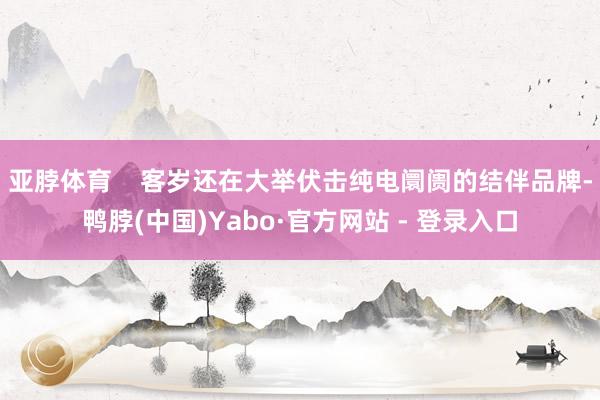 亚脖体育 客岁还在大举伏击纯电阛阓的结伴品牌-鸭脖(中国)Yabo·官方网站 - 登录入口
