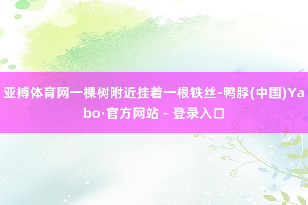亚搏体育网一棵树附近挂着一根铁丝-鸭脖(中国)Yabo·官方网站 - 登录入口